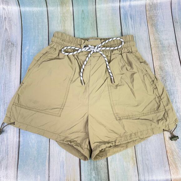 Pistola Savanna Windbreaker Short Size XS Khaki Olive Tan Shorts Pull On Sporty - Picture 2 of 8
